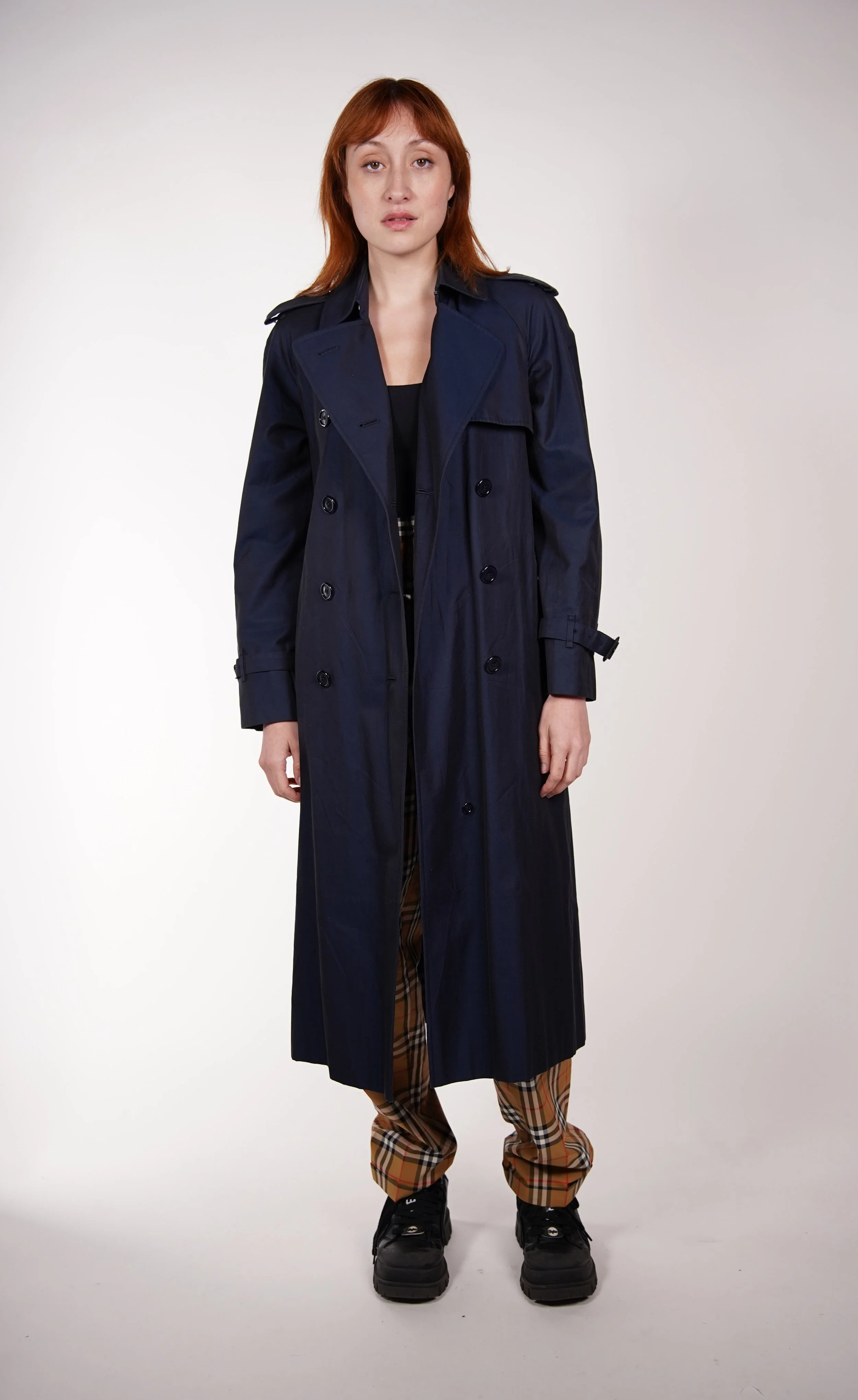 Burberry Prorsum Woman Black Trench Coat — Check It Vintage